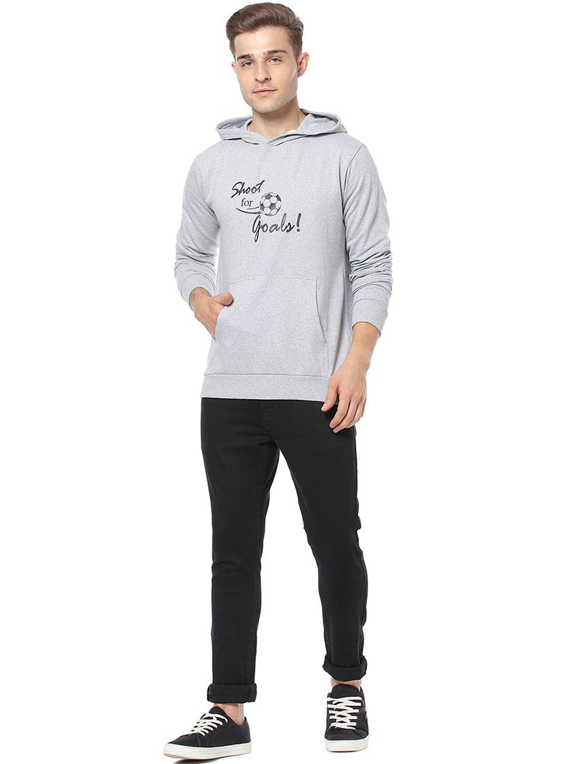 grey chest print sweatshirt - 17267644 - Zoom Image - 4