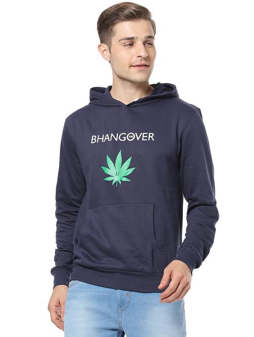 navy blue chest print sweatshirt - 17267649 - Standard Image - 1