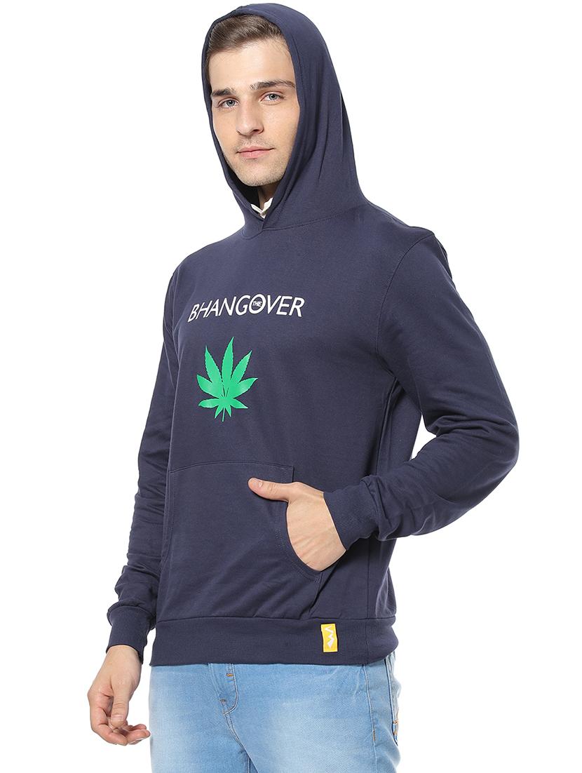 navy blue chest print sweatshirt - 17267649 - Zoom Image - 2