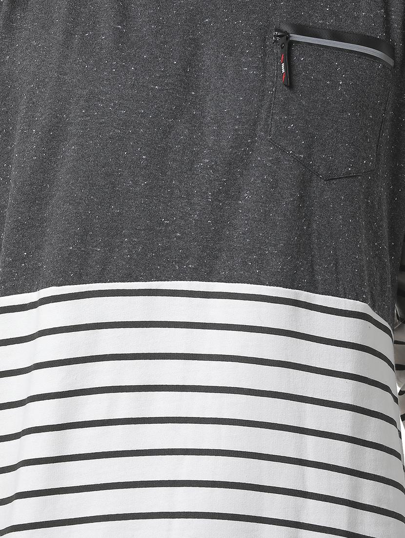 white striped cut & sew sweatshirt - 17267672 - Zoom Image - 5