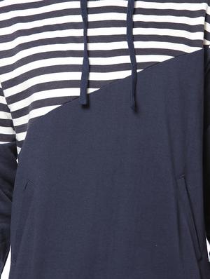 navy blue striped cut & sew sweatshirt - 17267685 - Standard Image - 5