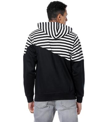 black striped cut & sew sweatshirt - 17267686 - Standard Image - 3