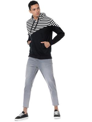 black striped cut & sew sweatshirt - 17267686 - Standard Image - 4