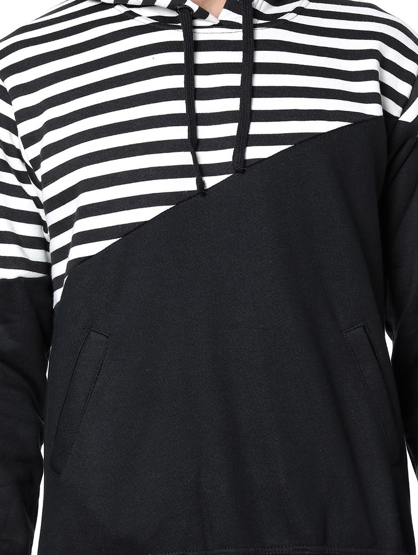black striped cut & sew sweatshirt - 17267686 - Zoom Image - 5