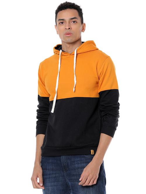 orange color block cut & sew sweatshirt - 17267689 - Standard Image - 1