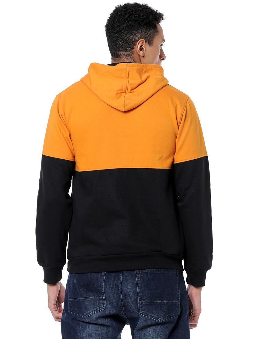 orange color block cut & sew sweatshirt - 17267689 - Zoom Image - 3