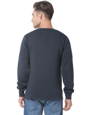 navy blue printed cut & sew sweatshirt - 17267702 - Standard Image - 3