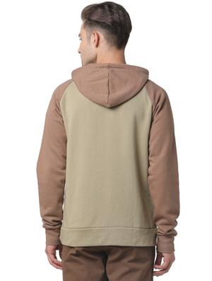 beige color block raglan sweatshirt - 17267711 - Standard Image - 3