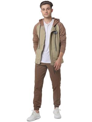 beige color block raglan sweatshirt - 17267711 - Standard Image - 4