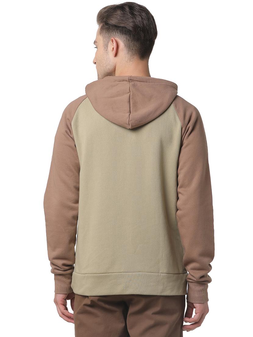 beige color block raglan sweatshirt - 17267711 - Zoom Image - 3