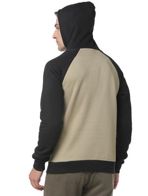 beige color block raglan sweatshirt - 17267715 - Standard Image - 3