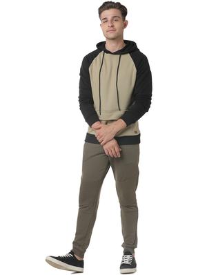 beige color block raglan sweatshirt - 17267715 - Standard Image - 4