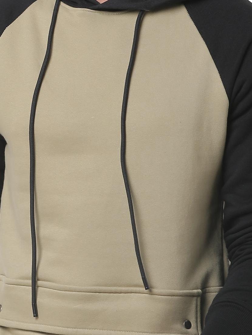 beige color block raglan sweatshirt - 17267715 - Zoom Image - 5