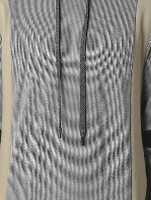 grey color block cut & sew sweatshirt - 17267717 - Standard Image - 5