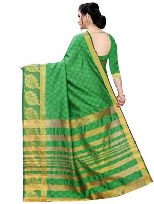 self design banarasi saree with blouse - 17267855 - Standard Image - 2