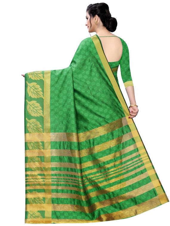 self design banarasi saree with blouse - 17267855 - Zoom Image - 2