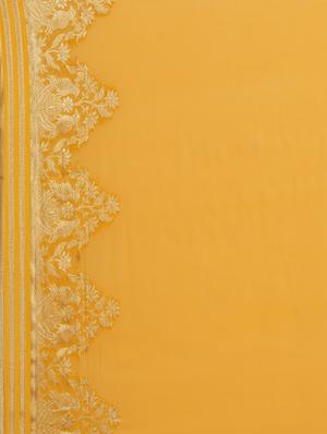 solid woven saree with blouse - 17268588 - Standard Image - 3