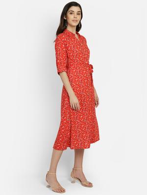 tie front a-line dress - 17268958 - Standard Image - 2