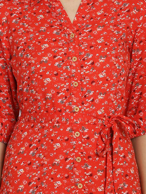 tie front a-line dress - 17268958 - Zoom Image - 4