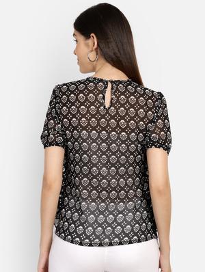 crew neck printed top - 17269035 - Standard Image - 3