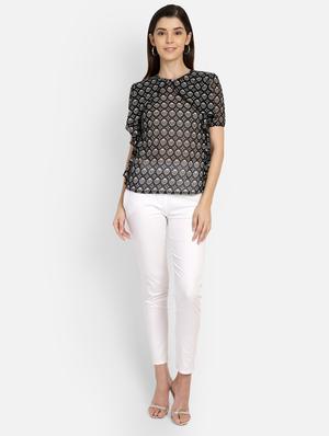 crew neck printed top - 17269035 - Standard Image - 4