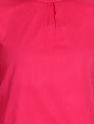 frilled neck solid top - 17269042 - Standard Image - 5