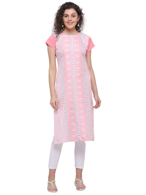 printed straight kurta - 17269200 - Very Small Image - 1