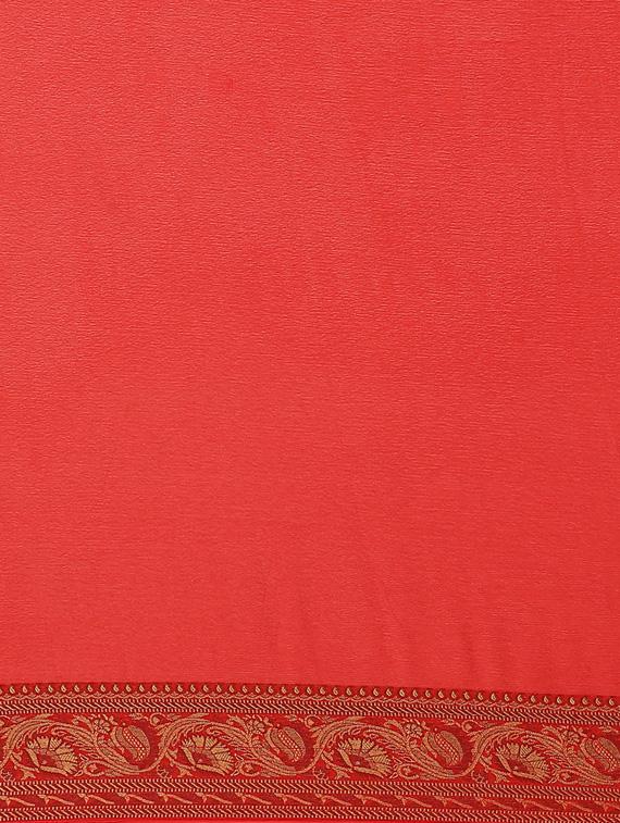 solid paithani saree with blouse - 17269263 - Zoom Image - 3