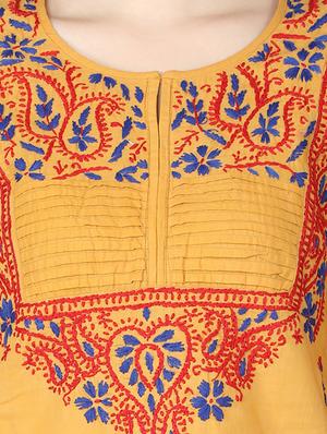 chikankari straight kurti - 17269309 - Standard Image - 4