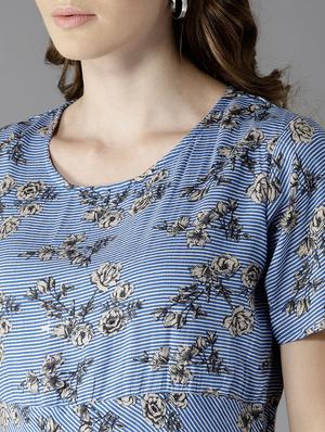 round neck floral dress - 17269325 - Standard Image - 5