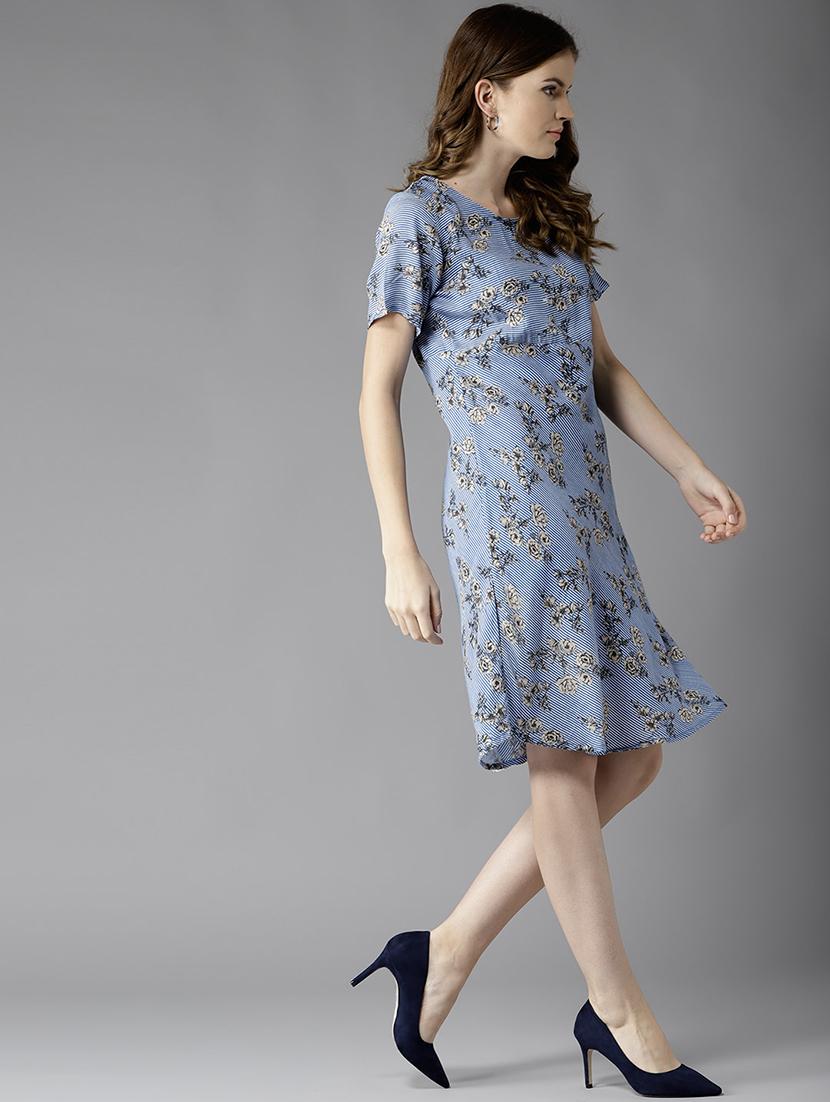 round neck floral dress - 17269325 - Zoom Image - 3