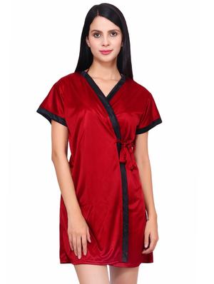 set of 4 solid sleepwear robe - 17269794 - Standard Image - 4
