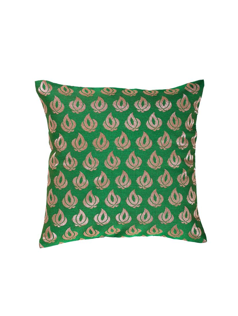 banarasi golden motif designer cushion cover (set of 5) - 17269875 - Zoom Image - 3