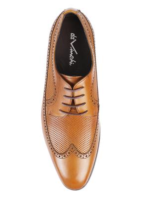 tan leather laceup brouges - 17270085 - Standard Image - 4