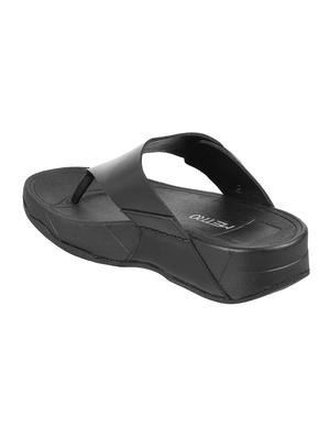 black leather slip on sandals - 17270127 - Standard Image - 3