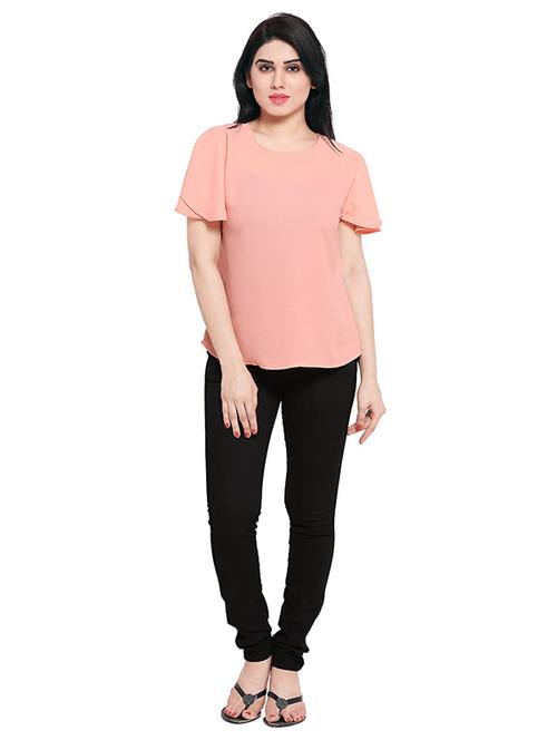 round neck solid top - 17270229 - Standard Image - 1