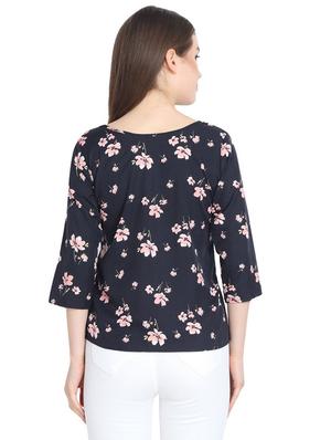 round neck floral top - 17270235 - Standard Image - 4