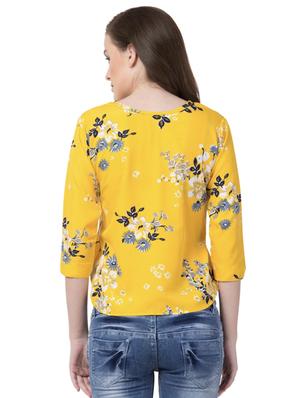 round neck floral top - 17270238 - Standard Image - 3