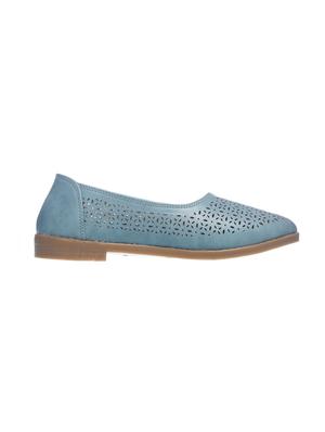 blue synthetic slip on ballerina - 17270407 - Standard Image - 2