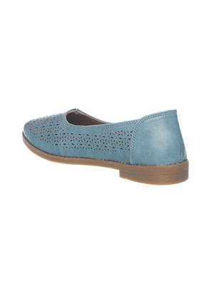 blue synthetic slip on ballerina - 17270407 - Standard Image - 3