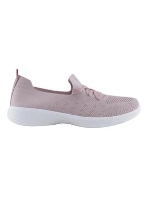 pink fabric laceup sports shoes - 17270446 - Standard Image - 2