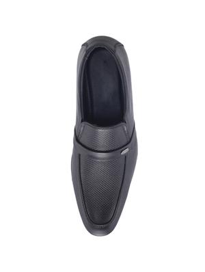 black leather slip on loafers - 17270469 - Standard Image - 4