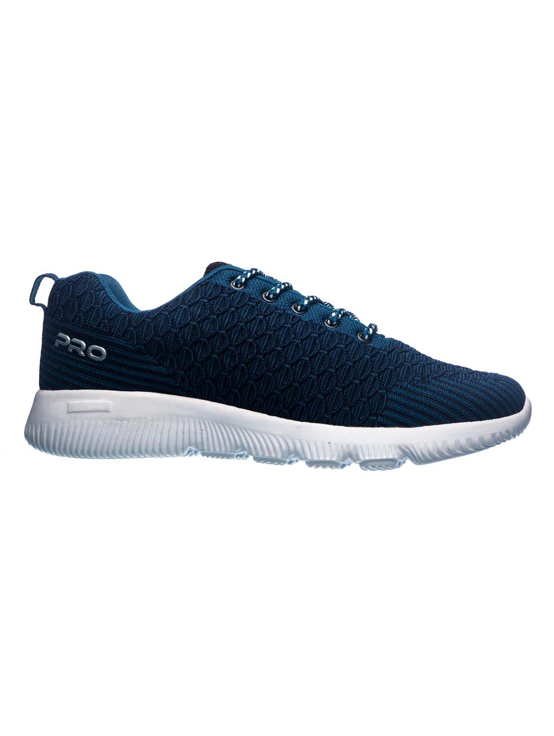 navy fabric & synthetic lace up sneakers - 17270488 - Zoom Image - 2