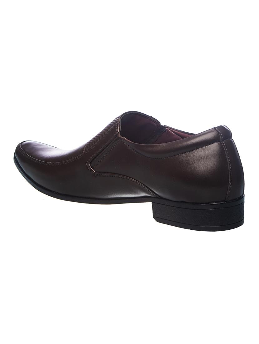 brown leather slip on oxfords - 17270519 - Zoom Image - 3