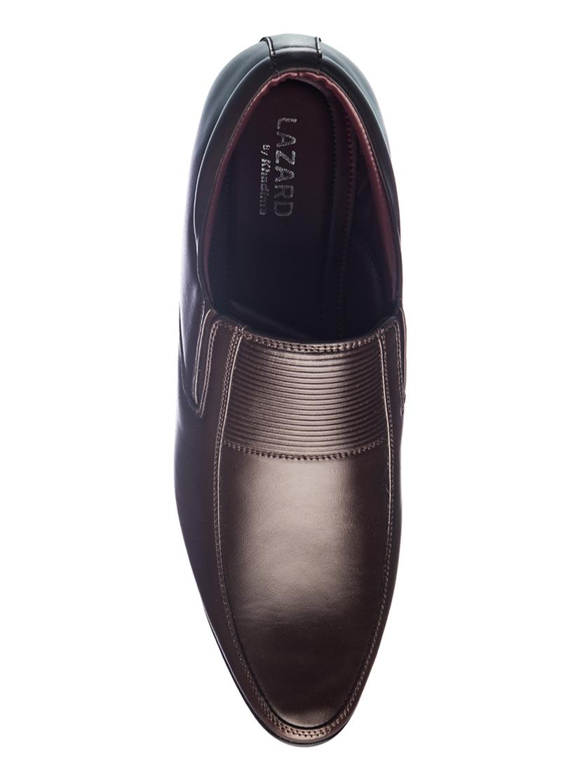 brown leather slip on oxfords - 17270519 - Zoom Image - 4