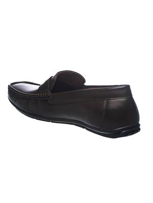 brown mesh & synthetic slip on loafers - 17270550 - Standard Image - 3