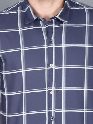 grey checkered casual shirt - 17270693 - Standard Image - 5