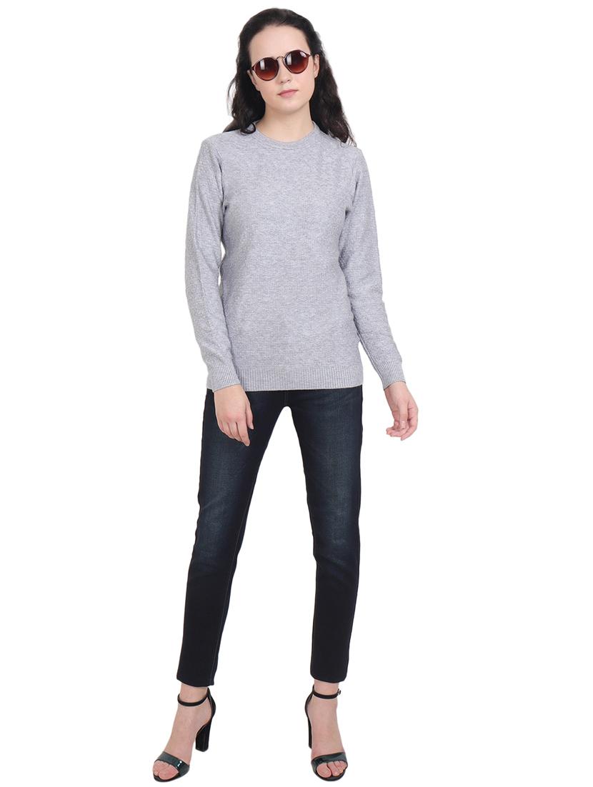 button detail wool pullover - 17271175 - Zoom Image - 4