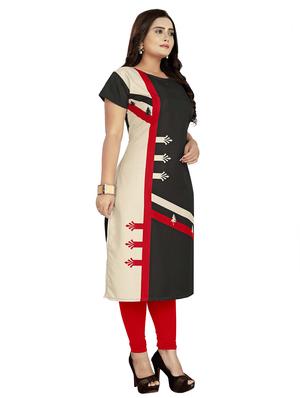 printed straight kurta - 17271199 - Standard Image - 2