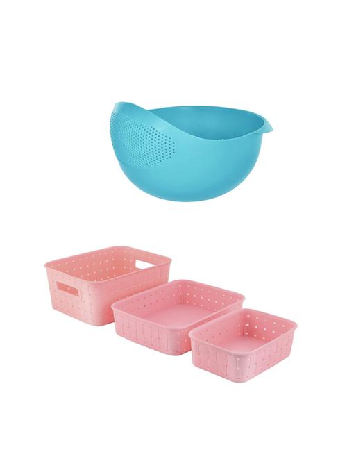 rice bowl storing and straining with smart utility ruff & tuf smart baskets combo pack of 2 - 17271353 - Standard Image - 1